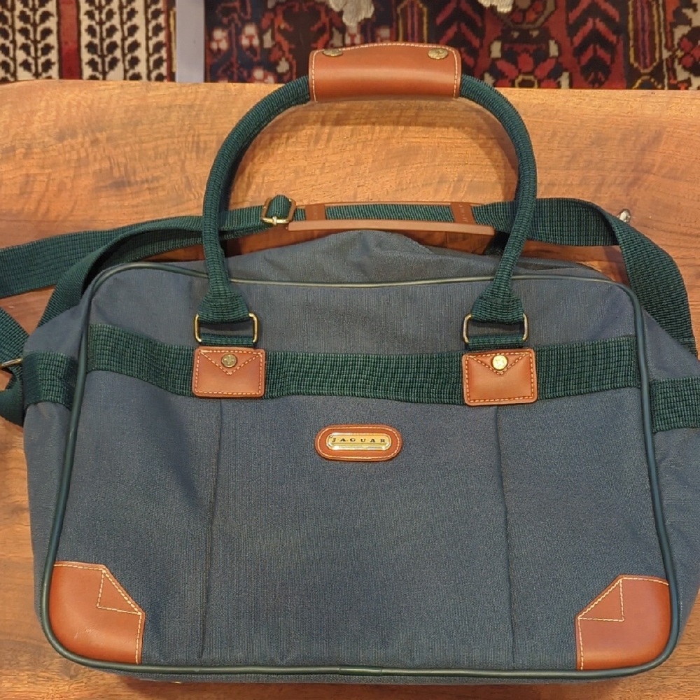 Vintage Jaguar Weekender Laptop Luggage Bag